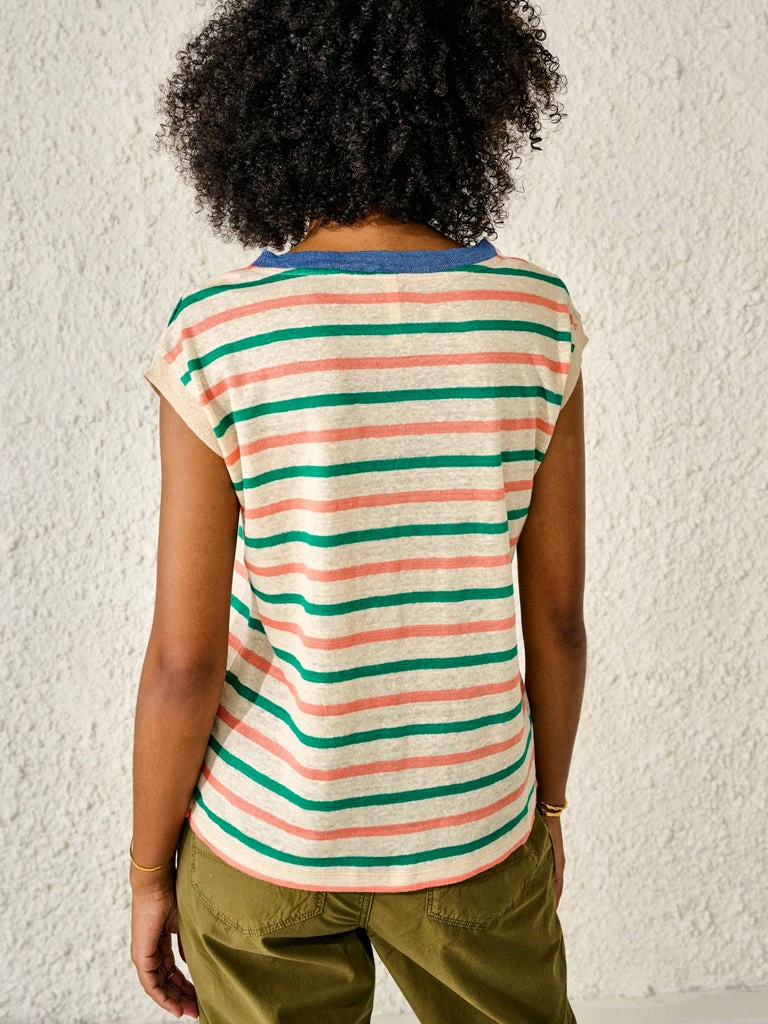 Bellerose Sevia T-Shirt In Green & Pink 6 Bellerose Sevia T-Shirt In Green & Pink