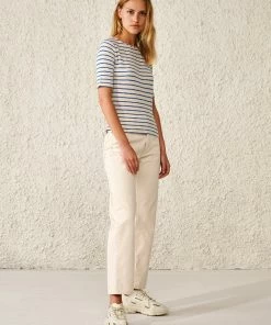 Bellerose Seas Stripe T-Shirt In Blue 9 Bellerose Seas Stripe T-Shirt In Blue