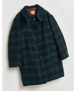 Bellerose Green and Blue Checkered Craft Coat 8 Bellerose Green and Blue Checkered Craft Coat