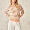 Bellerose Gops Stripe Sweater In Pale Combo