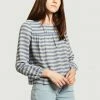 Bellerose Light Blue Aziza Micro Striped Blouse