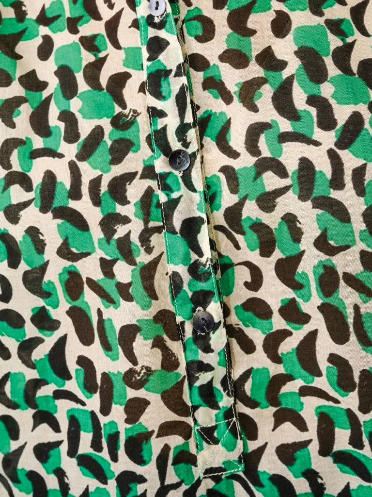Bellerose Soukie Printed Shirt In Green 6 Bellerose Soukie Printed Shirt In Green