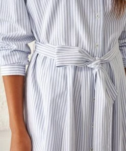 Bellerose Gisele Dress - Blue/White Stripe