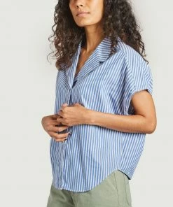 Bellerose Striped Shirt Short Sleeves Gerda