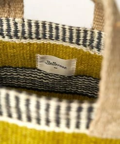 Bellerose Gallon Stripe Jute Bag In Yellow