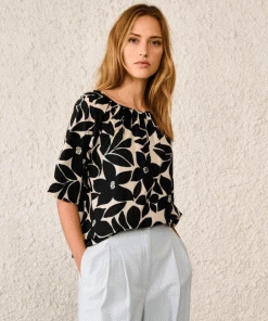 Bellerose Stuart Black And Off White Blouse