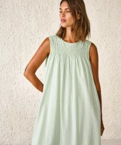 Bellerose Sabine Stripe Dress In Mint