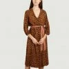 Bellerose Brown Armory Leopard Print Dress