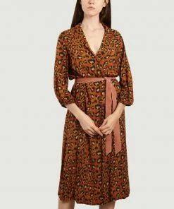 Bellerose Brown Armory Leopard Print Dress