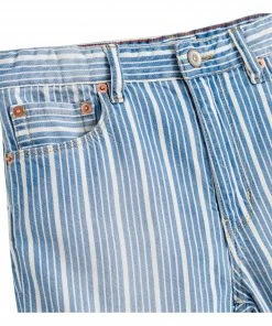 Bellerose Blue Padro Striped Bermuda Shorts