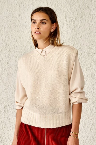 Bellerose Dosle Knit Sweater Milky Way 5 Bellerose Dosle Knit Sweater Milky Way