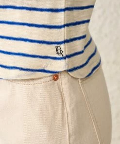 Bellerose Seas Stripe T-Shirt In Blue 10 Bellerose Seas Stripe T-Shirt In Blue