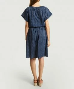 Bellerose Navy Blue Diallo Floral Pattern Dress 7 Bellerose Navy Blue Diallo Floral Pattern Dress