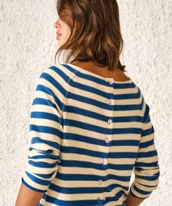 Bellerose Reacar Stripe Knit In Blue