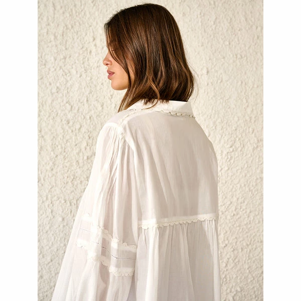 Bellerose Doushka Cotton Blouse Off White 3 Bellerose Doushka Cotton Blouse Off White