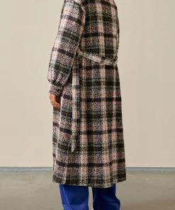 Bellerose Pink Vitto Check Coat