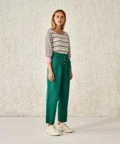 Bellerose Gops T-Shirt - Lime/Lilac Stripe