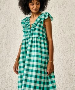 Bellerose Irmanda Check Dress In Green
