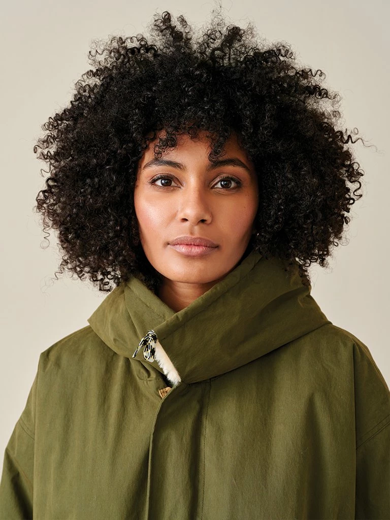 Bellerose Laos Classic Parka In Olive 5 Bellerose Laos Classic Parka In Olive