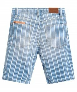 Bellerose Blue Padro Striped Bermuda Shorts
