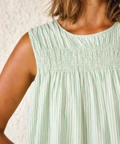 Bellerose Sabine Stripe Dress In Mint