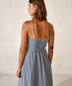 Bellerose Solal Stripe Dress In Blue 11 Bellerose Solal Stripe Dress In Blue