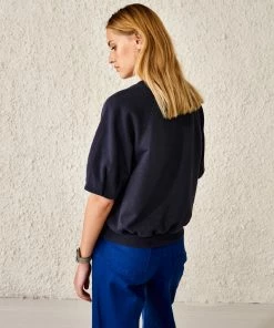 Bellerose Fil Sweatshirt In Navy 8 Bellerose Fil Sweatshirt In Navy