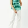 Bellerose Green Check Imelda Top