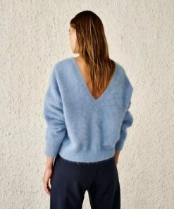Bellerose Date Crew V Neck Angora Jumper
