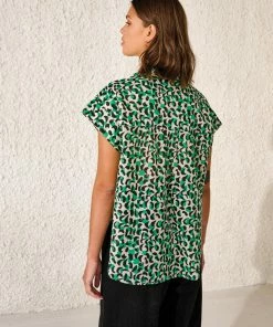 Bellerose Soukie Printed Shirt In Green 8 Bellerose Soukie Printed Shirt In Green