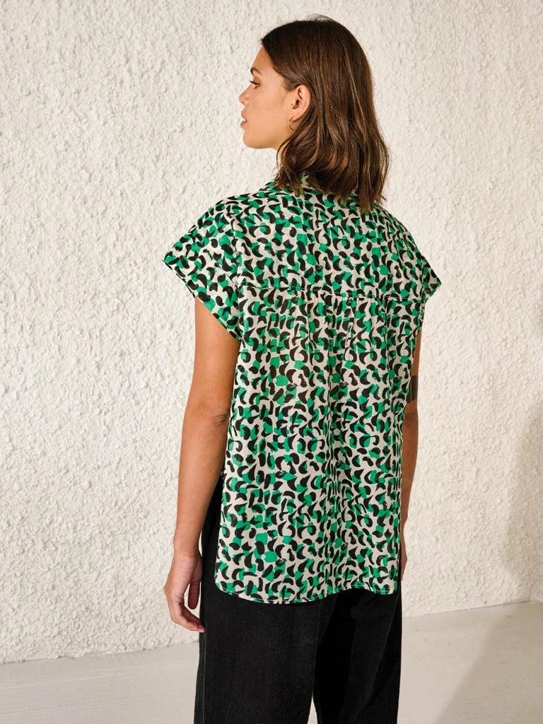 Bellerose Soukie Printed Shirt In Green 5 Bellerose Soukie Printed Shirt In Green