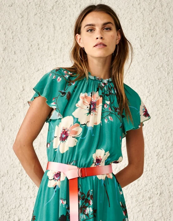 Bellerose Sofie Dress Green Combo A 4 Bellerose Sofie Dress Green Combo A