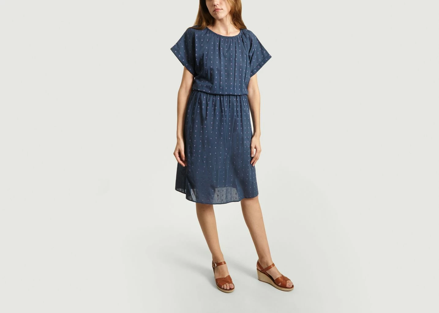Bellerose Navy Blue Diallo Floral Pattern Dress 3 Bellerose Navy Blue Diallo Floral Pattern Dress