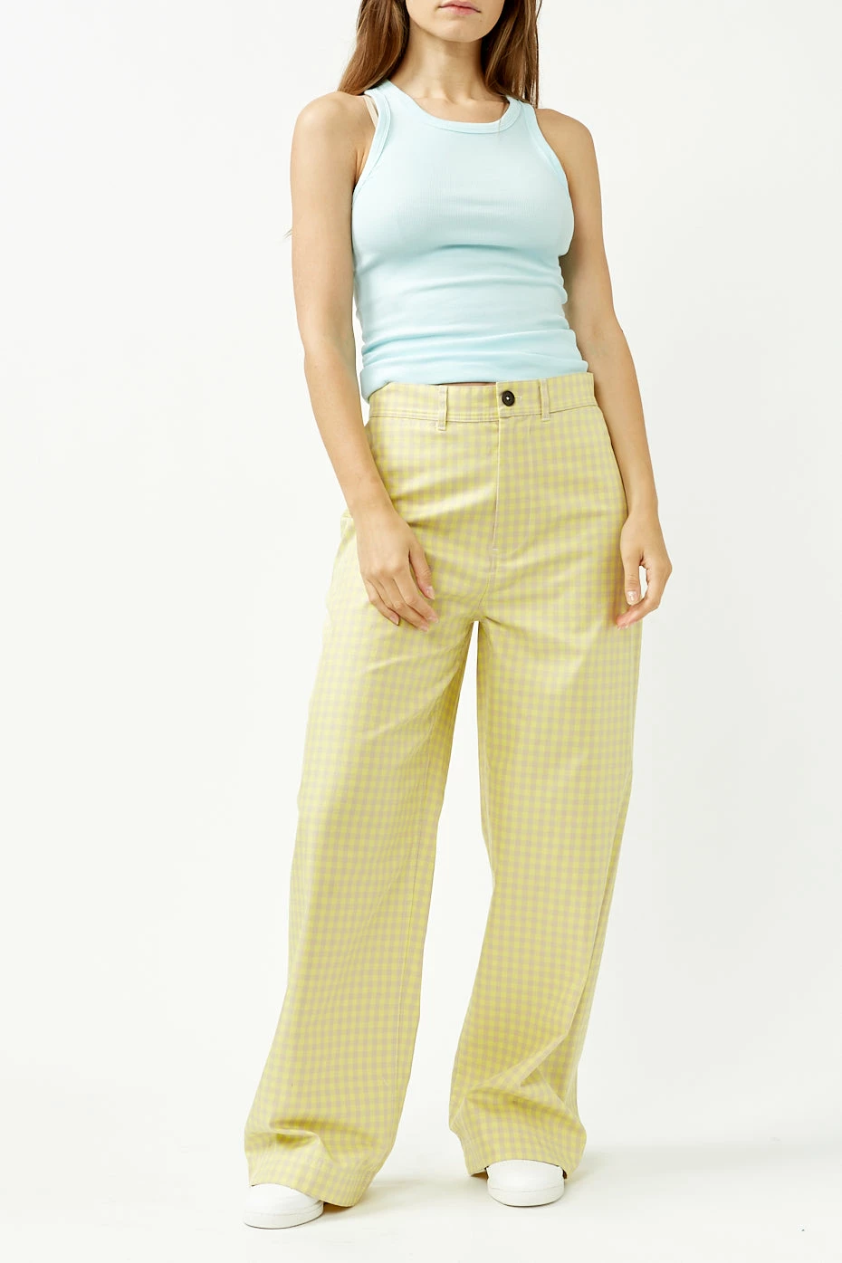 Bellerose Yellow Check Lottie Trousers 3 Bellerose Yellow Check Lottie Trousers