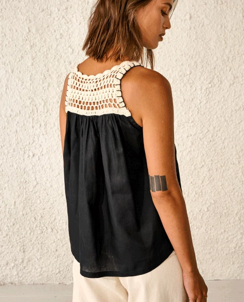Bellerose Marles Black Tank Top 3 Bellerose Marles Black Tank Top