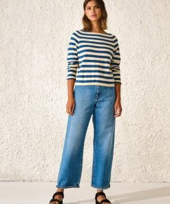 Bellerose Reacar Stripe Knit In Blue