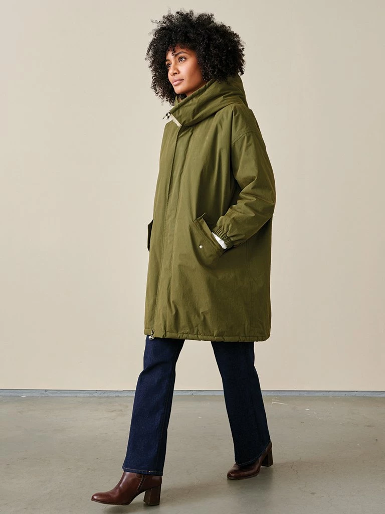 Bellerose Laos Classic Parka In Olive 6 Bellerose Laos Classic Parka In Olive