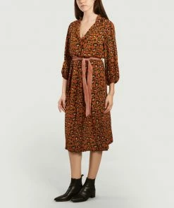 Bellerose Brown Armory Leopard Print Dress