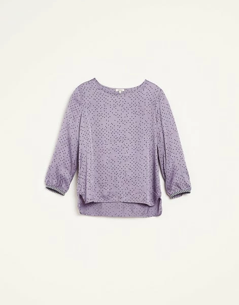 Bellerose Solong Lilac Spot Viscose Top 4 Bellerose Solong Lilac Spot Viscose Top