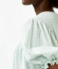 Bellerose Check C Sasha Puff Sleeve Blouse