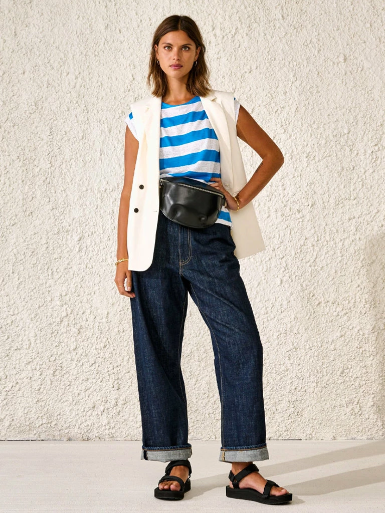 Bellerose Sevia T-Shirt In Blue 4 Bellerose Sevia T-Shirt In Blue