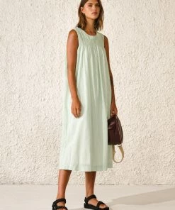 Bellerose Sabine Stripe Dress In Mint