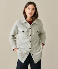 Bellerose Ari Grey Marl Shirt Jacket