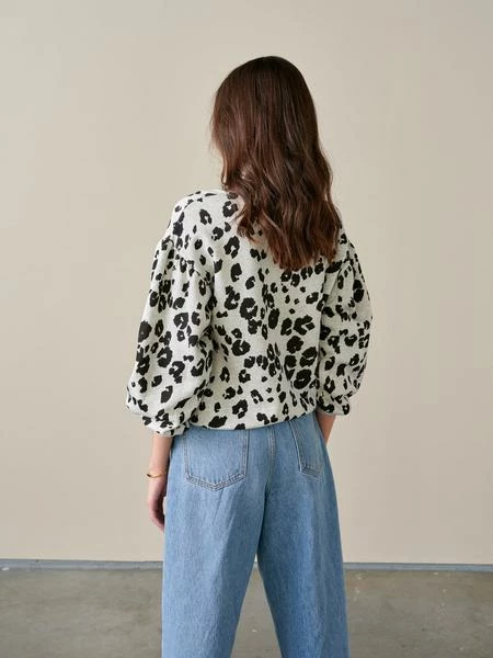 Bellerose Fafi Sweatshirt Grey Leopard 5 Bellerose Fafi Sweatshirt Grey Leopard