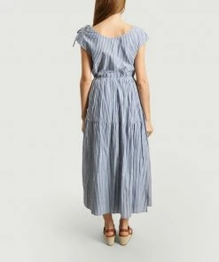 Bellerose Blue and White Pasua Striped Long Dress 7 Bellerose Blue and White Pasua Striped Long Dress