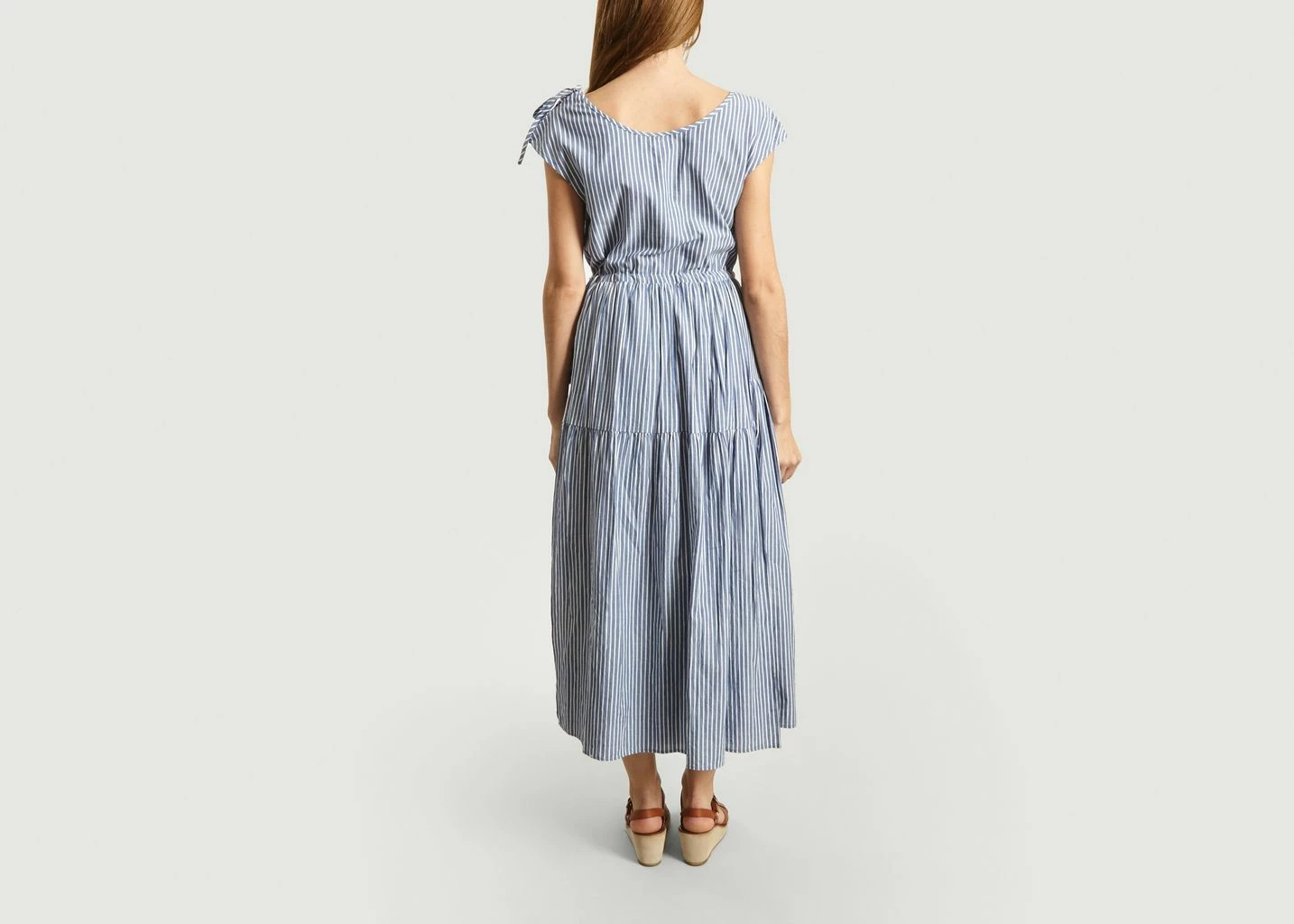Bellerose Blue and White Pasua Striped Long Dress 5 Bellerose Blue and White Pasua Striped Long Dress
