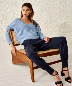 Bellerose Datev Mohair Blend Pullover Chambray