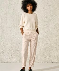 Bellerose Anglet Cotton Knit Sweatshirt in Milky Way