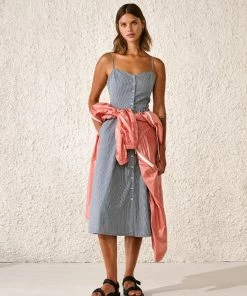 Bellerose Solal Stripe Dress In Blue