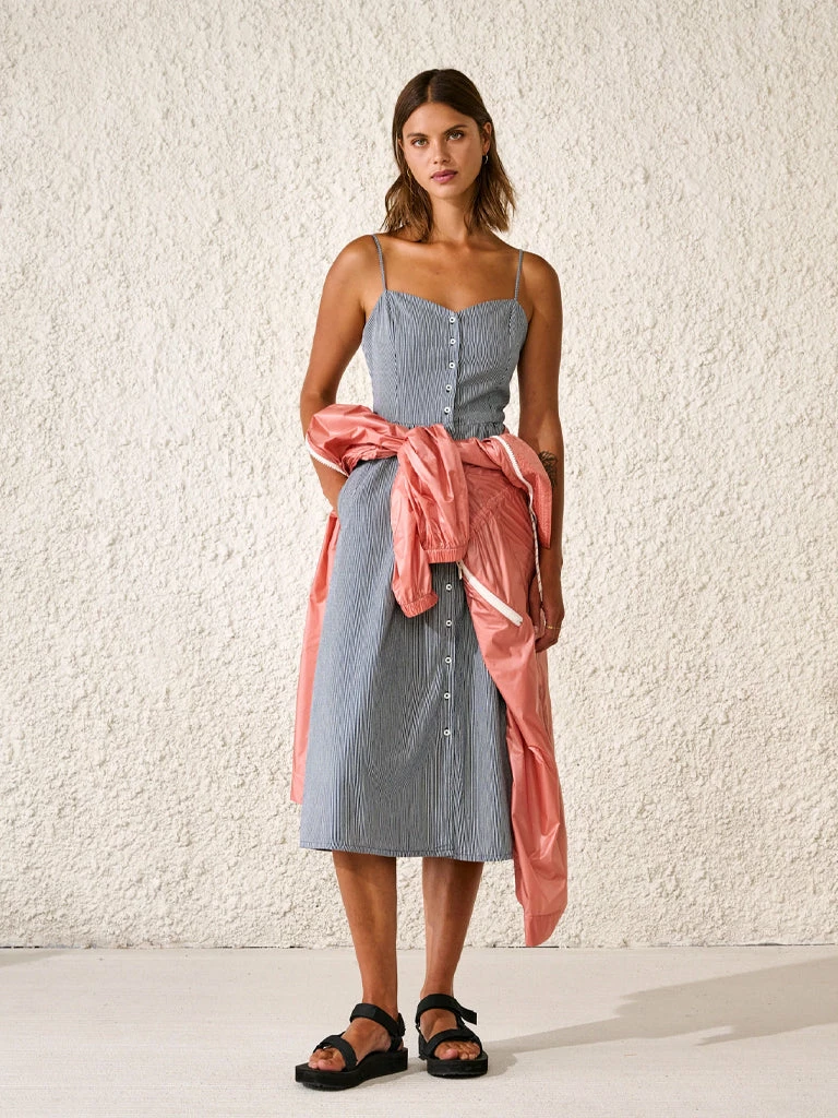 Bellerose Solal Stripe Dress In Blue 4 Bellerose Solal Stripe Dress In Blue